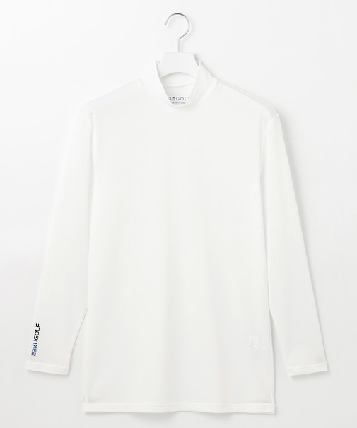 【MEN】【吸水速乾/UVケア】30デニール 無地モックネックインナーシャツ