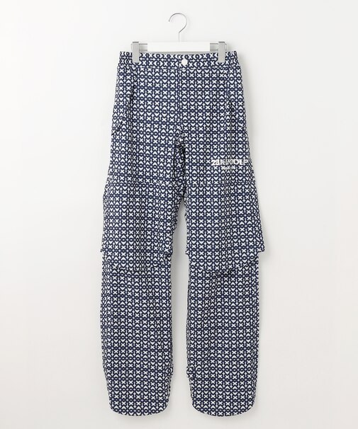 【WOMEN】モノグラム レインパンツ  2WAYストレッチ 透湿防水 防風 撥水 ポケッタブル