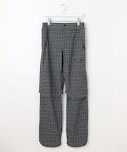 【MEN】モノグラム レインパンツ  2WAYストレッチ 透湿防水 防風 撥水 ポケッタブル