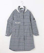 【WOMEN】モノグラム レインワンピース 2WAYストレッチ 透湿防水 防風 撥水 ポケッタブル