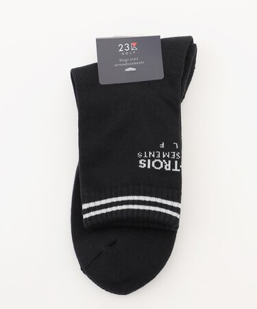 【MEN】バックロゴレギュラーソックス　１８ｃｍ