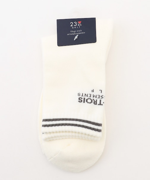 【MEN】バックロゴレギュラーソックス　１８ｃｍ