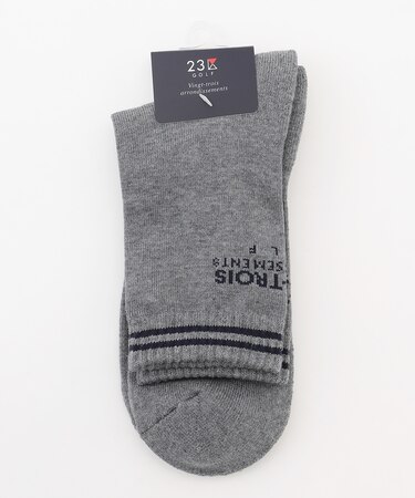 【MEN】バックロゴレギュラーソックス　１８ｃｍ
