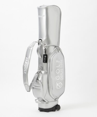 【UNISEX】エレガントエナメルキャディバッグ キャスター付きで移動もラクチン