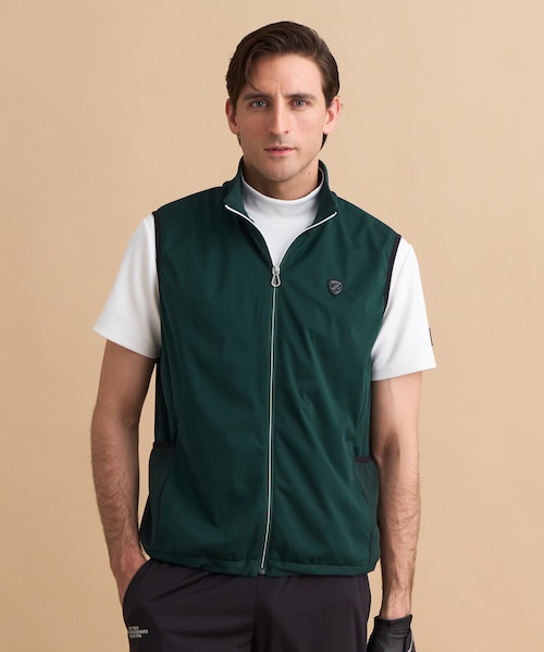 マンシングウェア★撥水★薄手ストレッチ★ジップアップベスト【メンズ サイズL】 マンシングウェア Munsingwear 防風はっ水保温アウターベスト