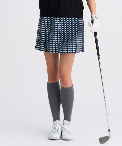 新品　PGG 総柄　ストレッチスカート　サイズ1 WOMEN】フラッグ総柄プリントスカート ストレッチ｜ニジュウ