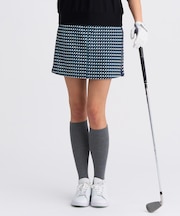 【WOMEN】フラッグ総柄プリントスカート　ストレッチ