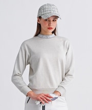 【WOMEN】ラメスウェットモックネック ダブルニット 裏毛素材