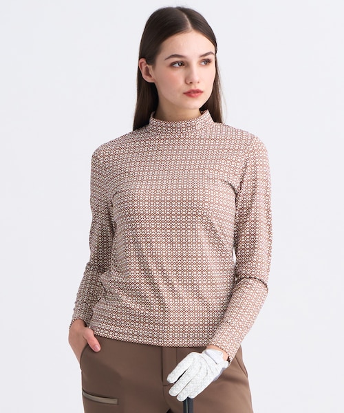どむっちさま専用　おまとめ売り　モックネック WOMEN】モノグラムプリントモックネック 吸水速乾 UVカット