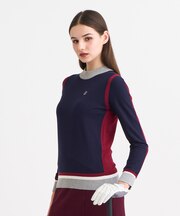 【WOMEN】カラーブロックセーター UVケア