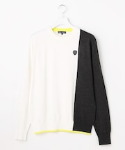 【MEN】カラーブロックニット UVケア