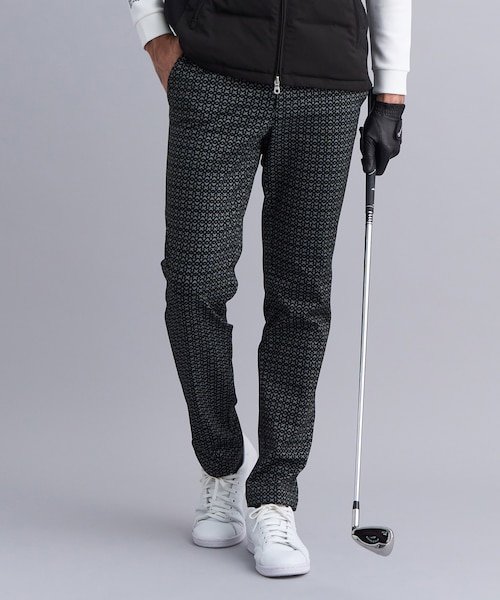 新品未使用【ムータマリン】人気ロゴネーム 裏起毛素材ストレッチゴルフパンツL muta MARINE GOLF ムータマリンゴルフ メンズ レディース