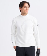 【MEN】エンボスロゴダンボールモックネック 吸水速乾 UVカット