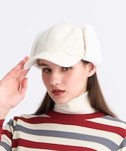 【WOMEN】耳当て付きキャップ