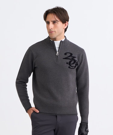 【MEN】ロゴグラフィックもちもちニット