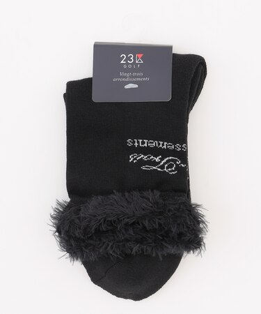 【WOMEN】ふわもこボアニットソックス 18cm