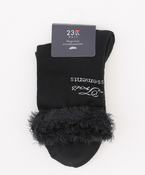 【WOMEN】ふわもこボアニットソックス 18cm