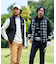 【MEN】両面使える！チェック×無地 ダウンベスト