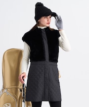 【WOMEN】ファー＆キルトコンビワンピース