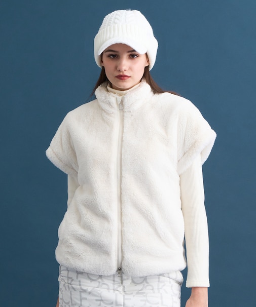 【WOMEN】ジップアップファーベスト