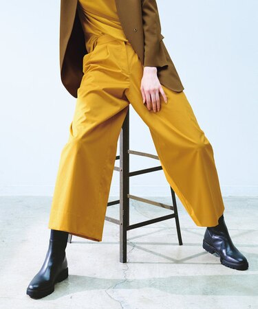 【マガジン掲載】 コットンタイプライター ワイドパンツ (番号CE25)