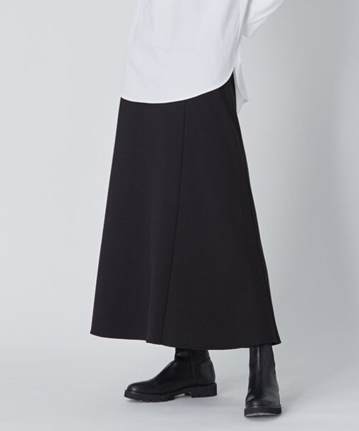 【WEB限定カラーあり・洗える】 クリアフレンチテリー ロングスカート