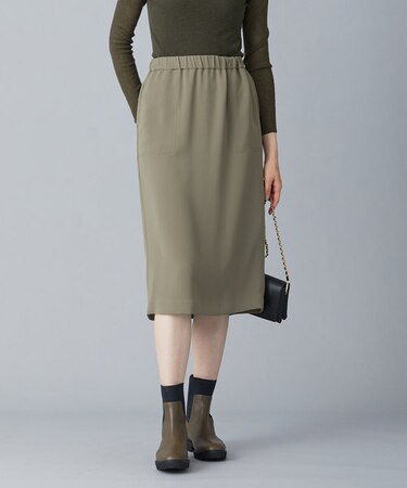 【WEB限定カラーあり・洗える】ライトダブルクロス スカート