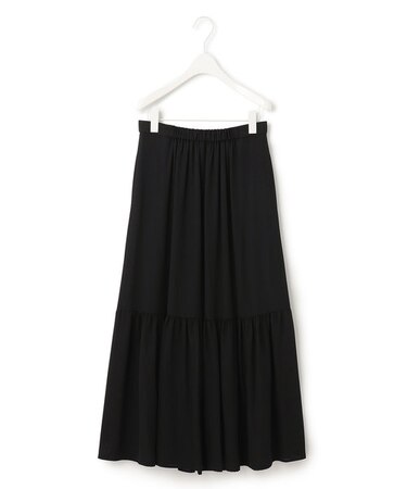【洗える】エステルジョーゼット ティアードスカート