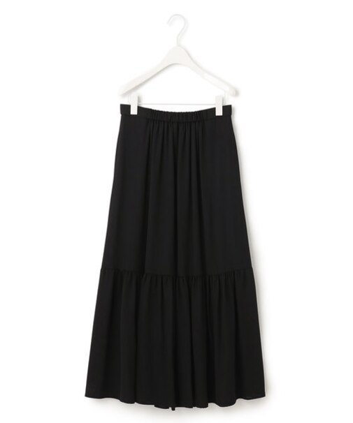 【洗える】エステルジョーゼット ティアードスカート