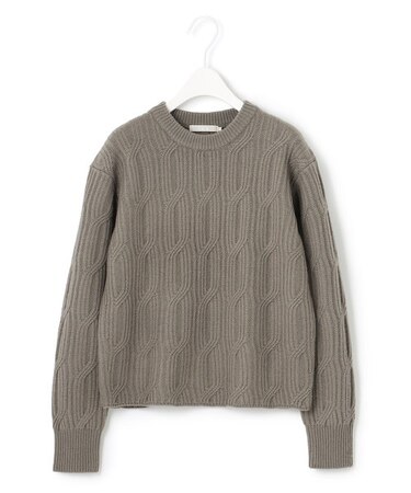 【洗える】 ソフトカシミヤミックス 幾何学柄ニット