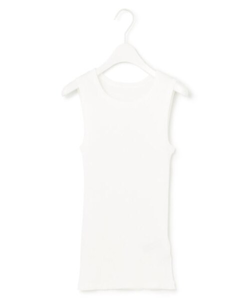 【洗える】オーガニックリブタンク ノースリーブ