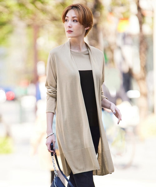 接触冷感・洗える】PINION ロングカーディガン｜アイシービーの通販