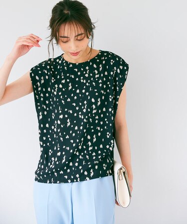 【WEB限定カラーあり・洗える】 プリントコンビ カットソー