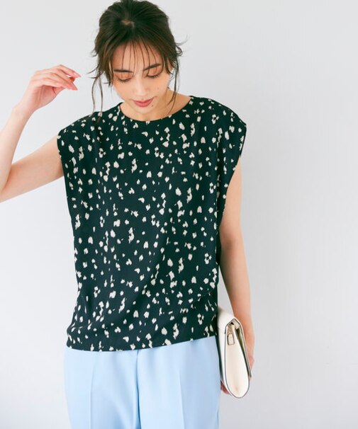 【WEB限定カラーあり・洗える】 プリントコンビ カットソー