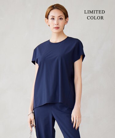 【接触冷感・UVカット・速乾・洗える】マットスキューバ 半袖プルオーバー