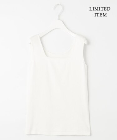 【WEB限定・洗える】 ブロードステッチリブ タンクトップ