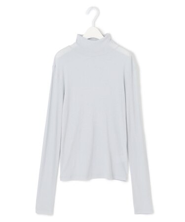 【新色追加・洗える】 パウダリーリブ ハイネックプルオーバー