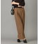 【UVケア・洗える】ウール2WAYストレッチ ワイドストレートパンツ