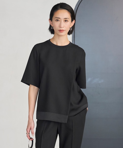 洗える】ウォームサテン クロップドシャツ｜アイシービーの通販｜&mall