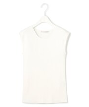 【UVカット・洗える】 オーガニックコットンリブ ノースリーブニット