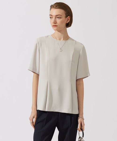 洗える】ウォームサテン クロップドシャツ｜アイシービーの通販｜&mall