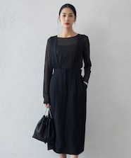 WEB限定】 ストレッチポンチ ジャンパースカート ワンピース｜アイ 