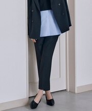 【洗える】ウール2WAYストレッチ ドロストパンツ