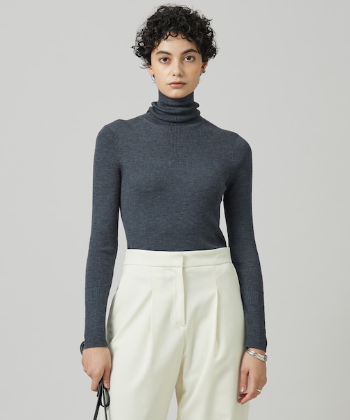 【CLASSY.1月号掲載・新色追加・洗える】エクストラファインメリノ タートルネックプルオーバー