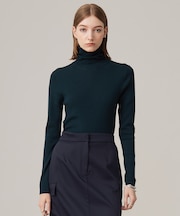 【CLASSY.1月号掲載・新色追加・洗える】エクストラファインメリノ タートルネックプルオーバー