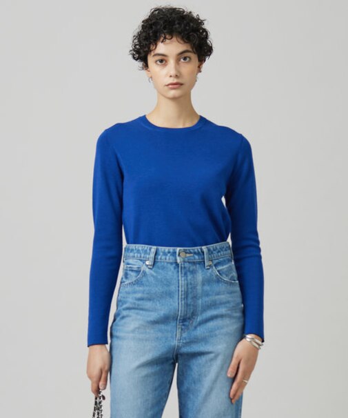 【洗える】 エクストラファインメリノ クルーネックプルオーバー