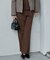 【洗える】シンセティックダブルフェイス  ニットトラックパンツ
