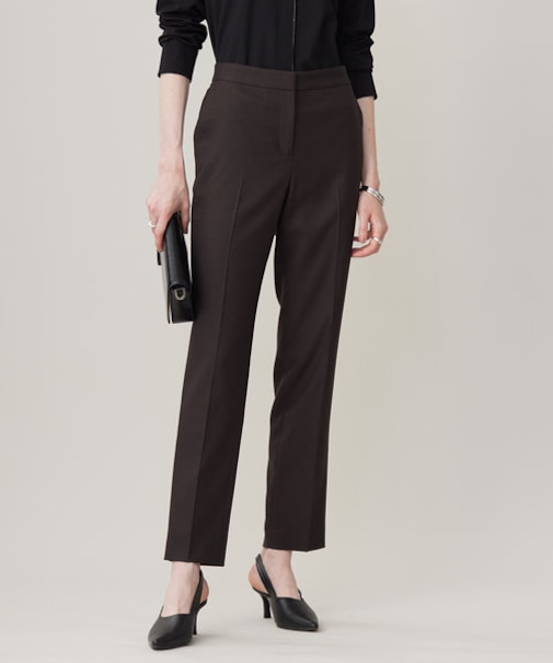 【洗える】プロヴィスウールツイル スティックパンツ