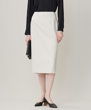 【洗える】プロヴィスウールツイル タイトスカート