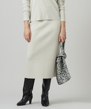 【洗える】 クロスコンビ ニットスカート